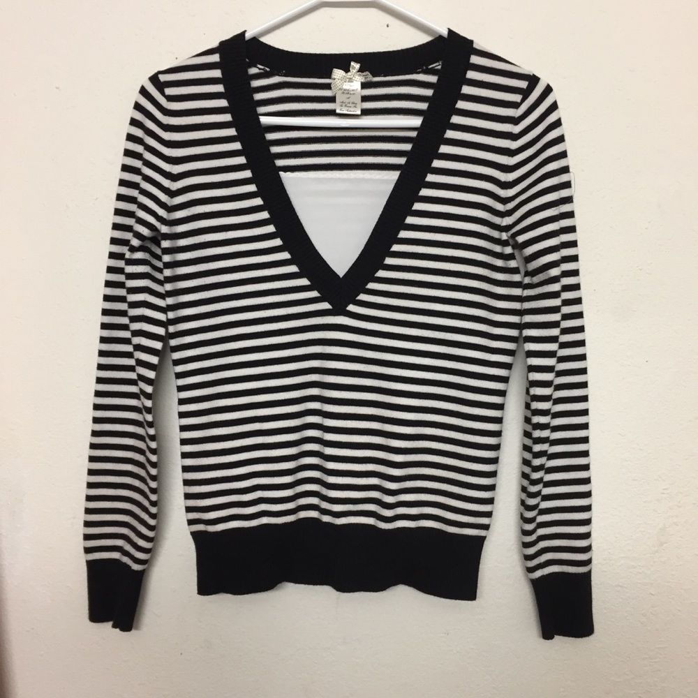 Striped black and white shirt